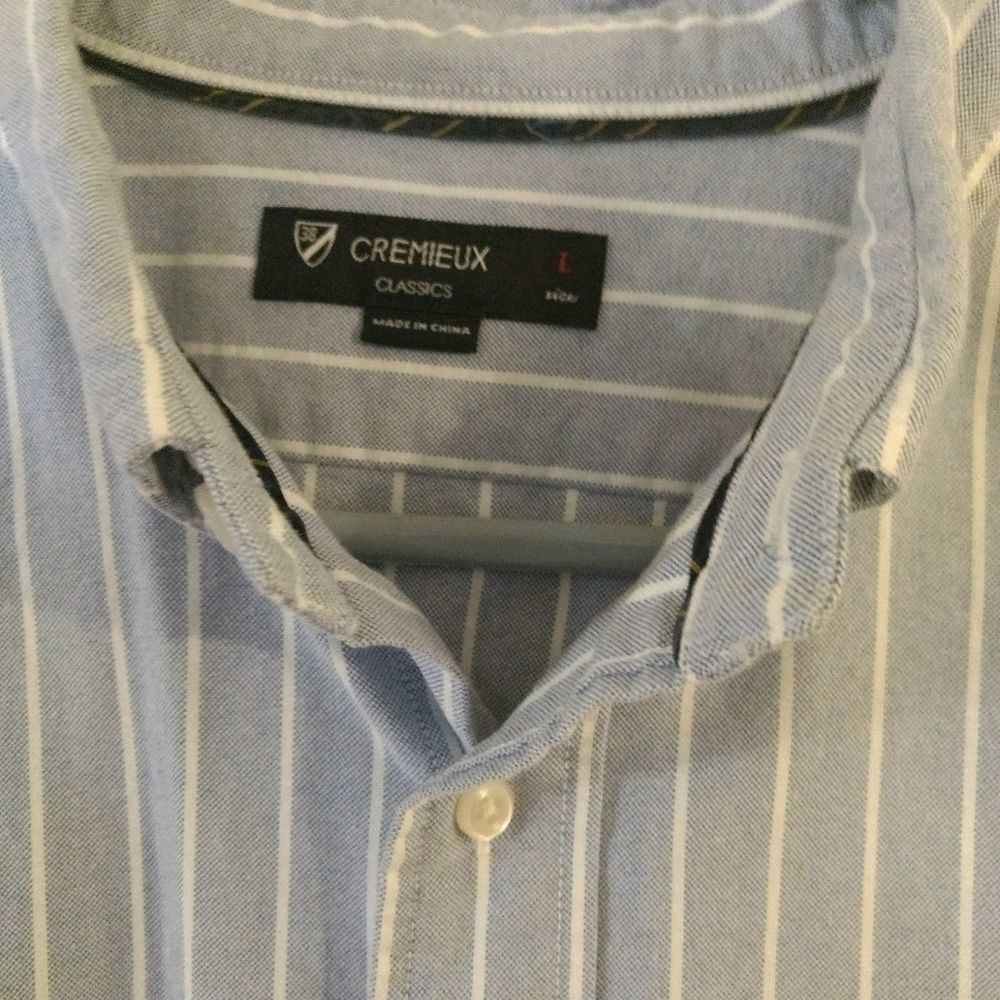 Daniel Cremieux Mens Classic Striped Dress Shirt L